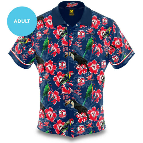 Sydney Roosters NRL 2020 Hawaiian Shirt Button Up Polo T Shirt Sizes S-5XL!