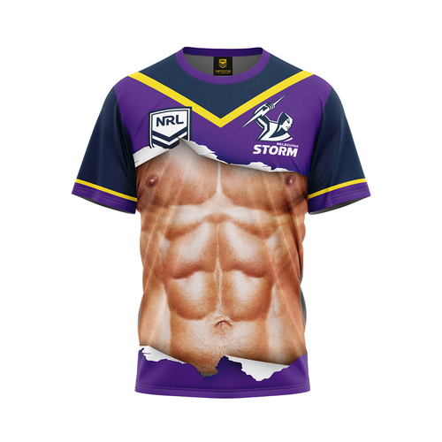 Melbourne Storm NRL 'Ripped Bod' T Shirts Sizes S-5XL!