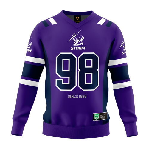 Melbourne Storm NRL 'Quarterback' Pullover Jersey Toddlers Sizes 1-4!