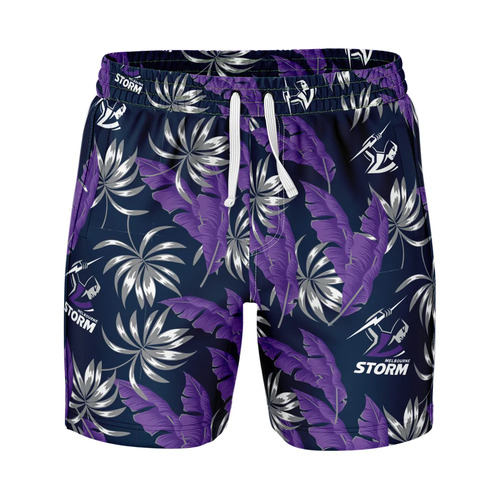 Melbourne Storm NRL Paradise Volley Swim Shorts Sizes S-5XL!