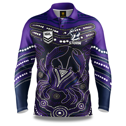 Melbourne Storm NRL 'Karumba' Fishing Shirt Adult Sizes S-5XL!