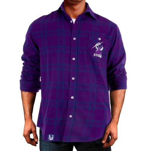 Melbourne Storm NRL 2021 Flannel Shirt Button Up T Shirt Sizes S-5XL!