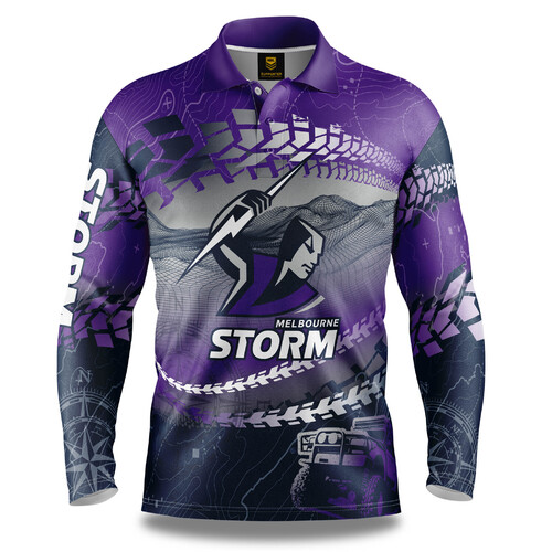Melbourne Storm NRL 2021 Trax Off-Road Camping Polo T Shirt Sizes S-5XL!