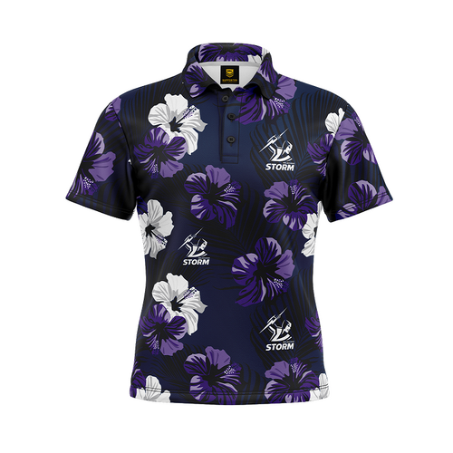 Melbourne Storm 2023 NRL Aloha Golf Polo Sizes S-5XL!