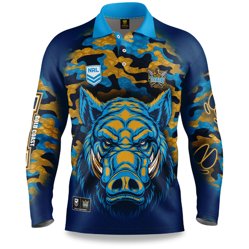 Gold Coast Titans NRL Outback Polo T Shirt Sizes S-5XL!