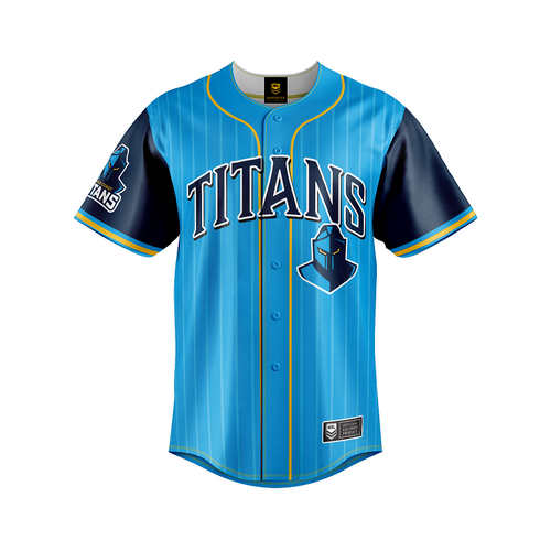 Gold Coast Titans NRL Baseball Jersey Slugger T Shirt Sizes S-5XL!