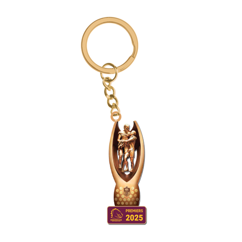 Brisbane Broncos NRL 2025 Premiers 3D Trophy Keyring! PRESALE!
