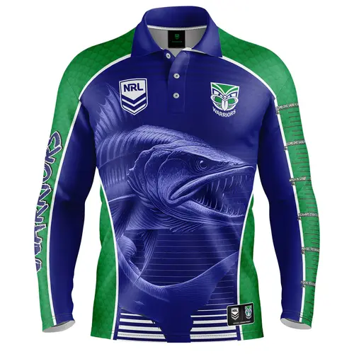 New Zealand Warriors NRL Barracuda Fishing Shirt Mens Sizes S-5XL!