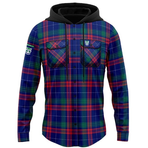 New Zealand Warriors NRL Hooded Flannel Shirt Button Up T Shirt Sizes S-5XL!
