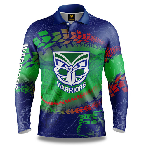 New Zealand Warriors NRL Trax Off-Road Camping Polo T Shirt Sizes S-5XL!