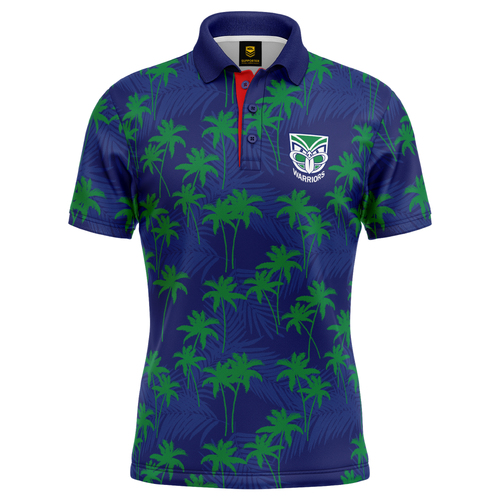 New Zealand Warriors NRL 'Par-Tee' Golf Polo T Shirt Sizes S-5XL!