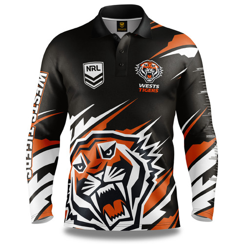 Wests Tigers NRL 'Ignition' Fishing Shirt Mens Sizes S-5XL!