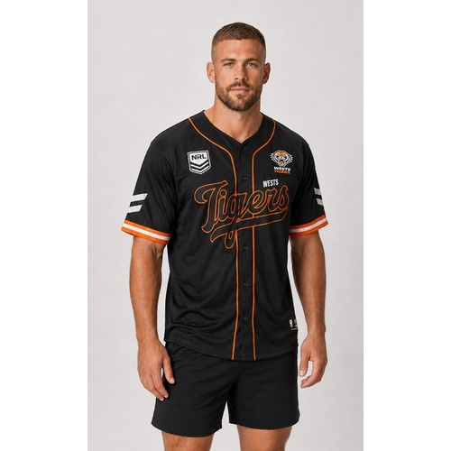 Wests Tigers NRL 'Homer' Baseball Jersey Slugger T Shirt Sizes S-5XL!