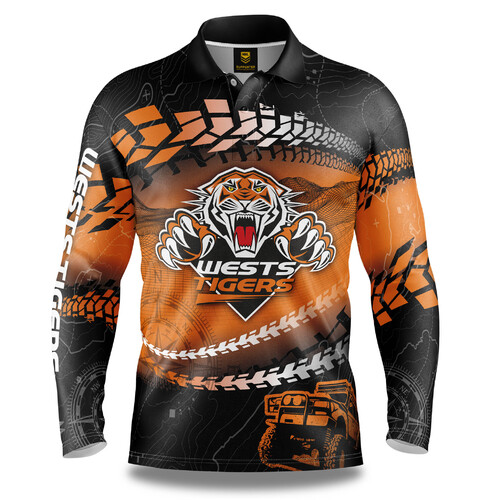 Wests Tigers NRL 2021 Trax Off-Road Camping Polo T Shirt Sizes S-5XL!