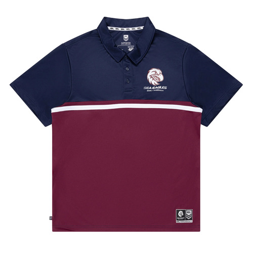Manly Sea Eagles NRL NAR Performance Polo Size S-3XL! S4