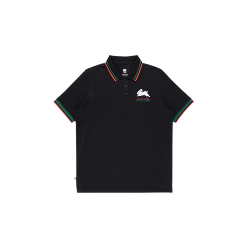 South Sydney Rabbitohs NRL NAR Pisque Gold Polo Size S-3XL! S4