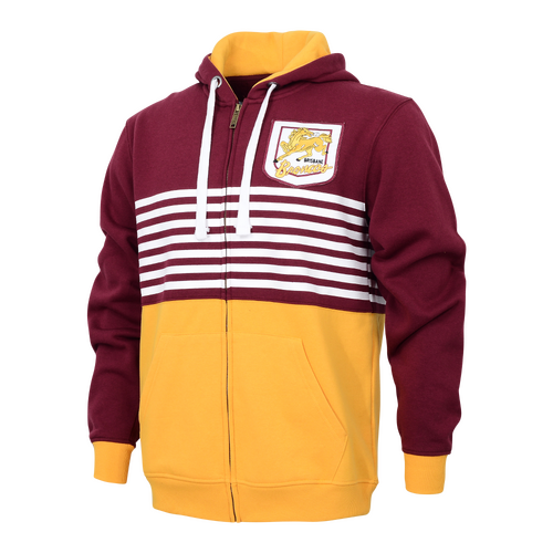 Brisbane Broncos ARL/NRL Retro Zip Hoodie Size S-5XL! BNWT's!