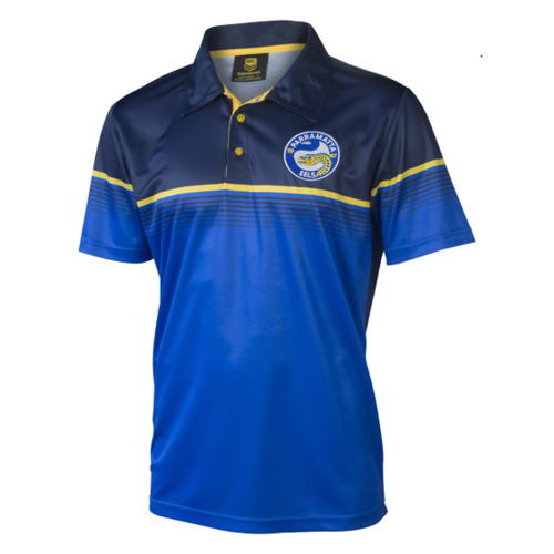 Parramatta Eels NRL Classic Sublimated Polo Shirt Size SMALL ONLY! S7