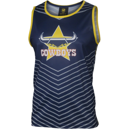 North Queensland Cowboys NRL Classic Sublimated Singlet Size S-5XL! S7