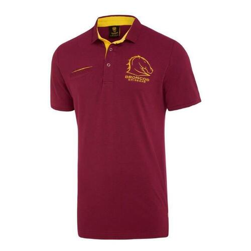 Brisbane Broncos NRL Classic Summer Cotton Polo Shirt Sizes S-5XL! S18