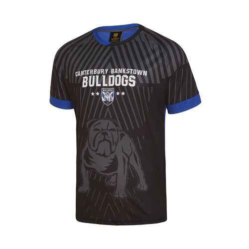 Canterbury Bankstown Bulldogs NRL Classic Black Training T Shirt Size S-5XL! S18
