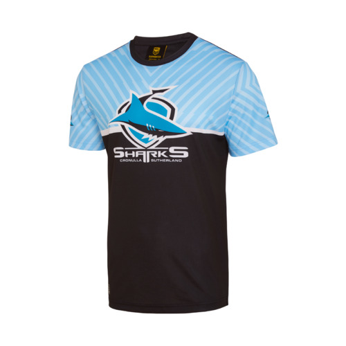 Cronulla Sharks NRL Classic Sublimated Training T Shirt Size Medium! S18