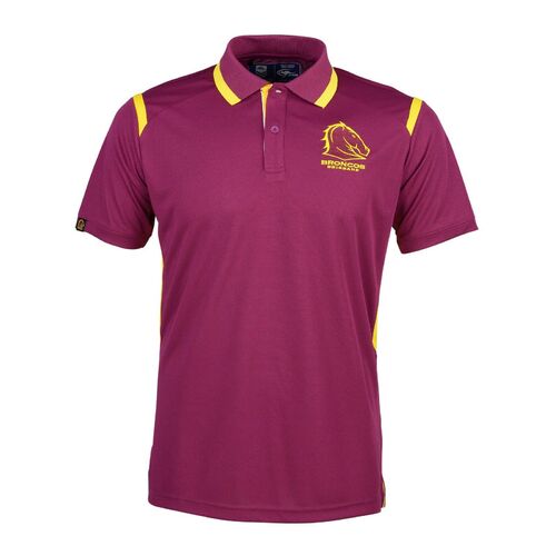 Brisbane Broncos NRL Classic Performance Polo Shirt Sizes S-5XL! S19