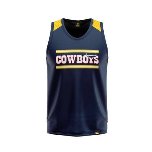 NQ Cowboys NRL 2020 Classic Training Singlet Sizes S-5XL! S20