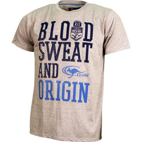 NSW Blues Premium Grey Supporter T-Shirt 'Select Size' S-M! BNWT's!5