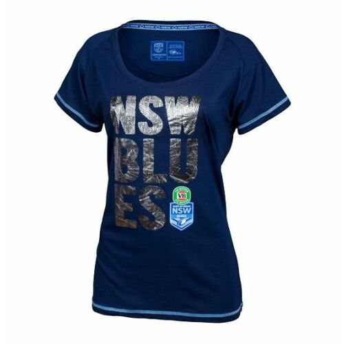 New South Wales Blues S.O.O. Ladies Short Sleeve Ladies Shirt Sizes 8-16!6