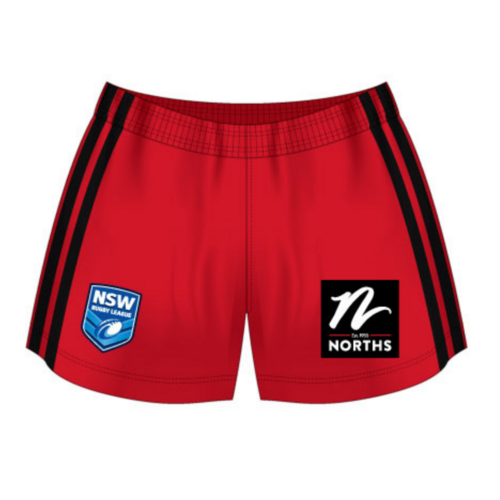 North Sydney Bears NRL Players Home On Field Red Shorts Sizes S-5XL! T1