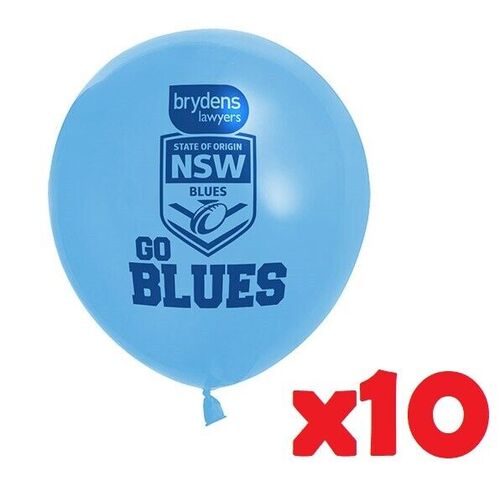 Official NSW Blues State of Origin Party Latex Balloons (10 Pack)