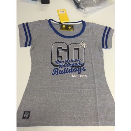 Canterbury Bankstown Bulldogs NRL Ladies T Shirt Sizes 8-16! BNWT'S!