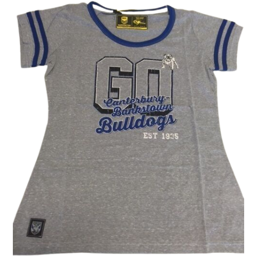 Canterbury Bankstown Bulldogs NRL Ladies T Shirt Sizes 8-16! BNWT'S!