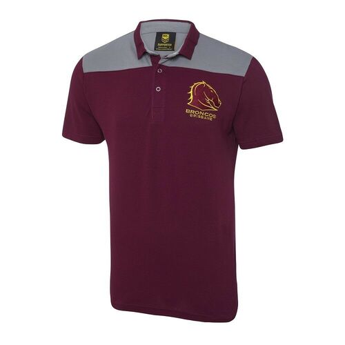 Brisbane Broncos NRL Classic Winter Knitted Polo Shirt Size S-5XL! W18