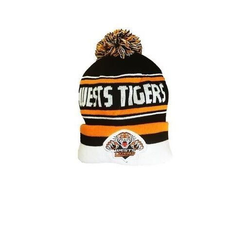 Wests Tigers NRL Classic Winter Pom Pom Beanie! BNWT's! 6