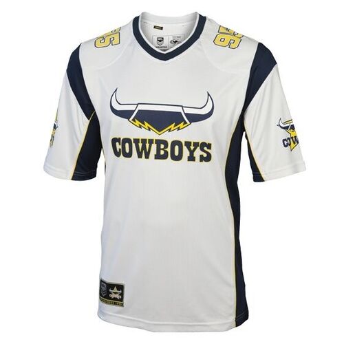 NQ Cowboys NRL Classic NFL Style Gridiron Jersey/Top Kids Size 8 ONLY! W6