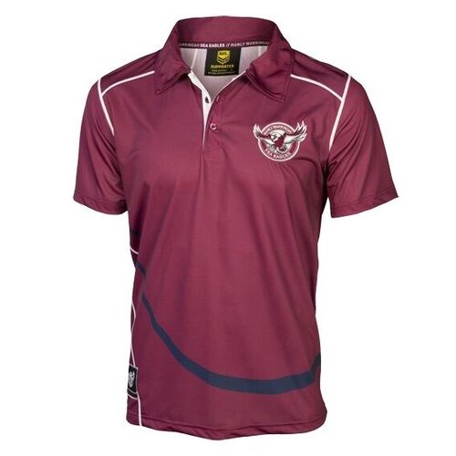 Manly Sea Eagles NRL Polyester Polo Shirt Size SMALL & MEDIUM ONLY! BNWT's! W6