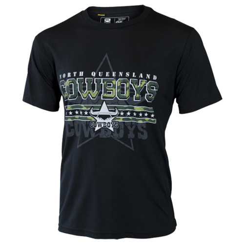 North QLD Cowboys NRL Classic Camouflage Camo T Shirt Adult & Kids Sizes! W7