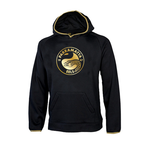 Parramatta Eels NRL Gold Logo Fleece Hoody Adult Sizes S-5XL! W7