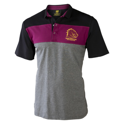 Brisbane Broncos NRL Classic Winter Knitted Polo Shirt Size S-5XL! W7
