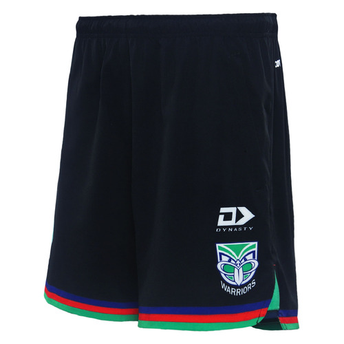 New Zealand Warriors NRL 2024 Dynasty Black Gym Training Shorts Adult Sizes S-7XL!
