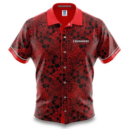 Canterbury Crusaders Super Rugby Hawaiian Shirt Polo Shirt Sizes S-5XL!
