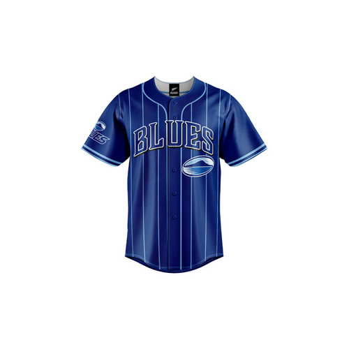 Auckland Blues Super Rugby Slugger Baseball Jersey Shirt Sizes S-7XL!