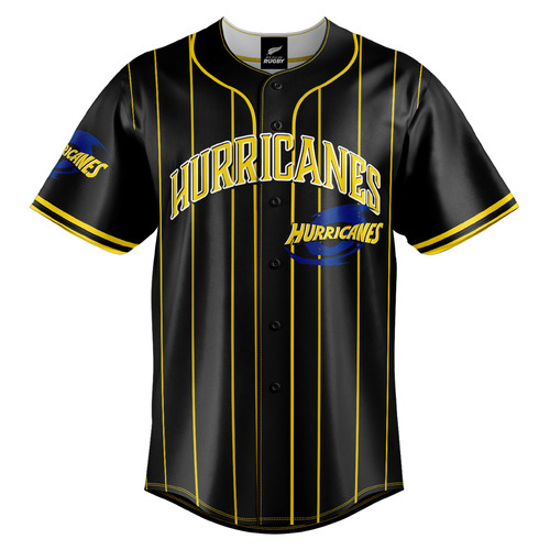 Wellington Hurricanes Super Rugby Slugger Baseball Jersey Shirt Sizes S-7XL!