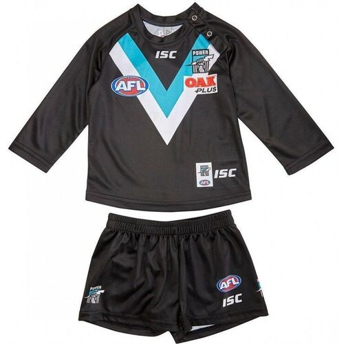 Port Adelaide Power AFL Home ISC Guernsey Set Toddlers Infants Sizes 2! T8