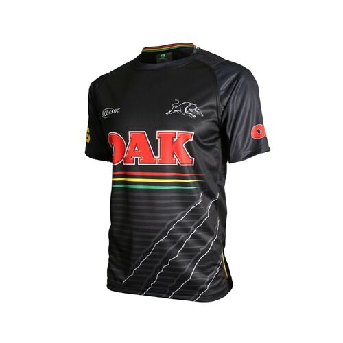 Penrith Panthers NRL 2018 Players Black Classic Training Shirt Sizes S-5XL! 