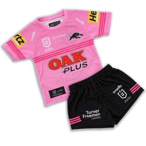 Penrith Panthers NRL 2023 O'Neills Away Pink Toddlers Set Sizes: 6 months - 4 years!