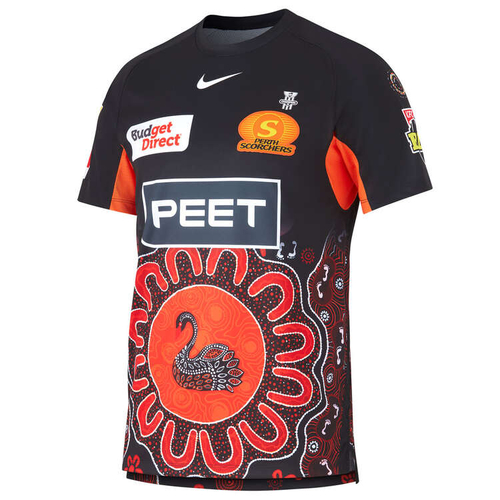 Perth Scorchers Big Bash BBL Nike Indigenous Jersey Sizes S-2XL! 