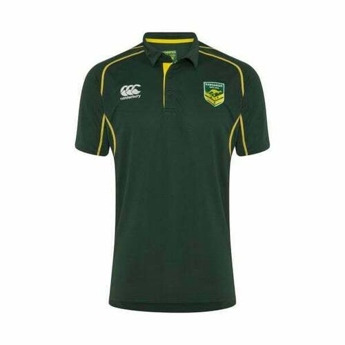 Australian Kangaroos ARL CCC 2019 Players Pro Dry Polo Shirt Sizes S-3XL!